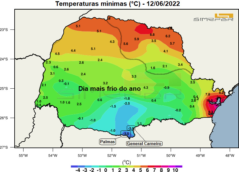 Mapa de temperaturas