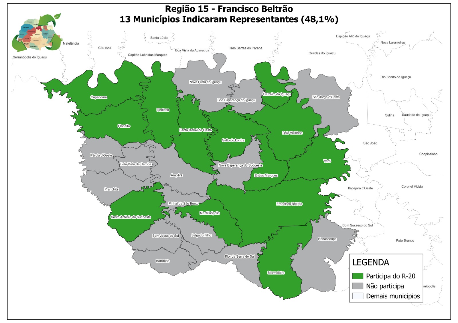Mapa da Região de Francisco Beltrão