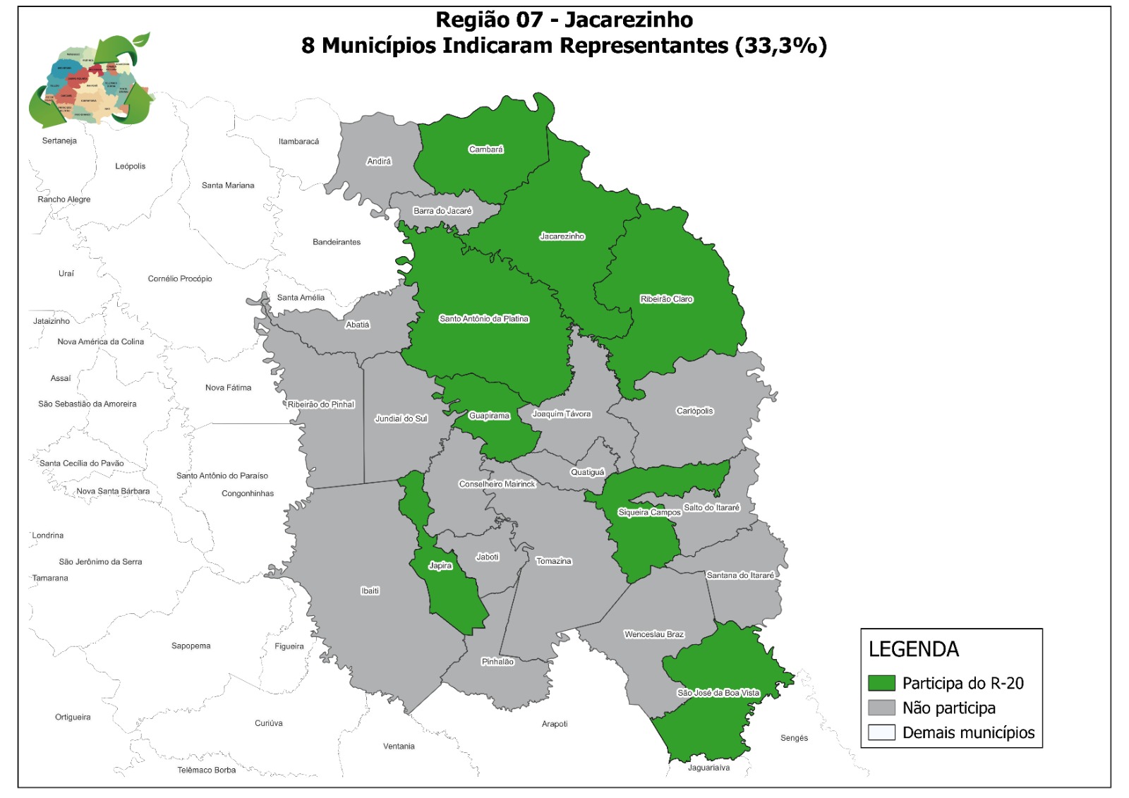 Mapa da região de Jacarezinho
