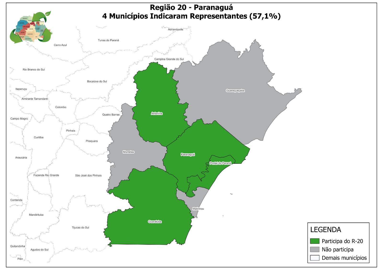 Mapa da região de Paranaguá