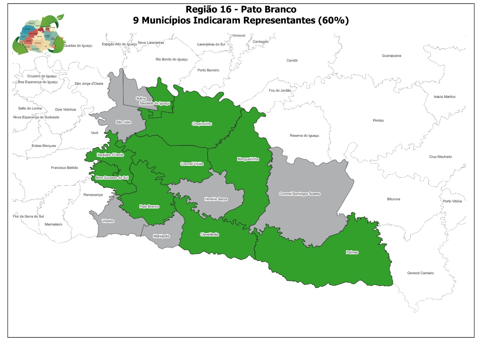 Mapa da Região de Pato Branco