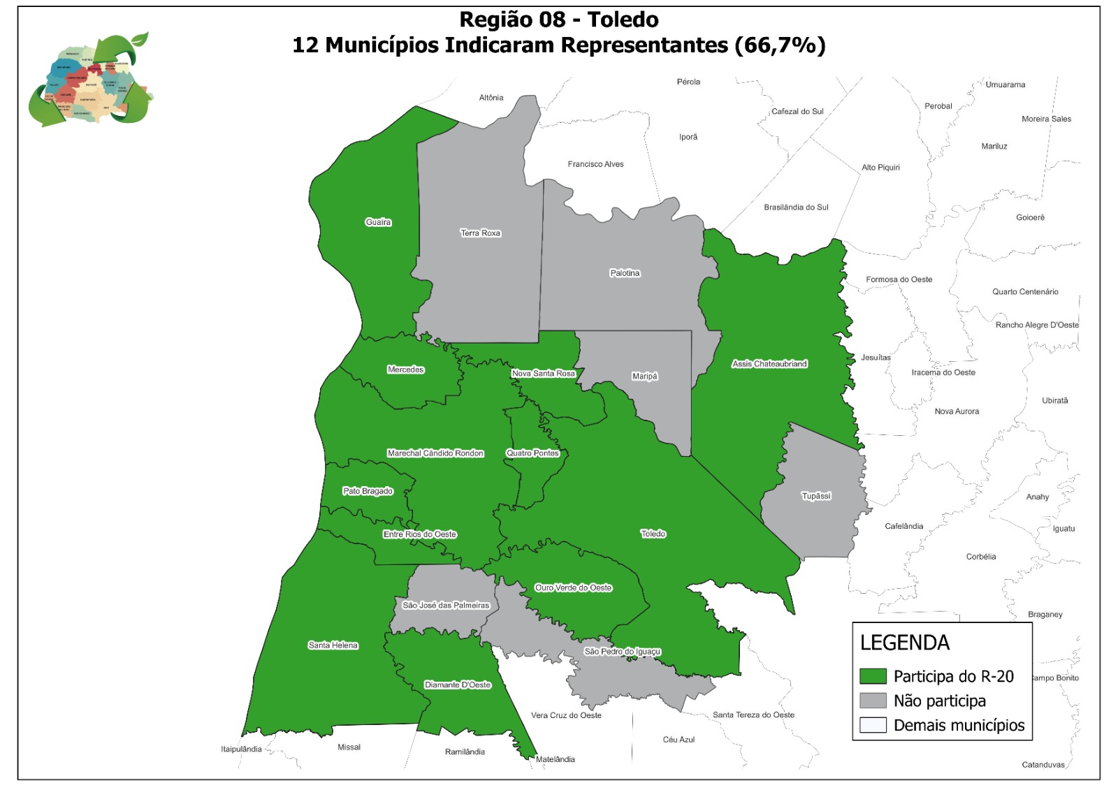 Mapa da região de Toledo