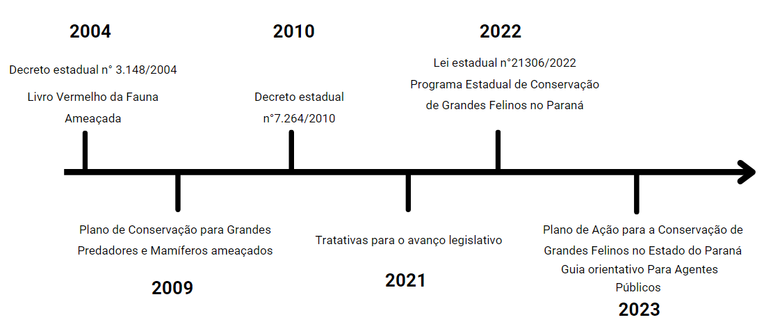 Linha do Tempo da Conservação de Grandes Felinos