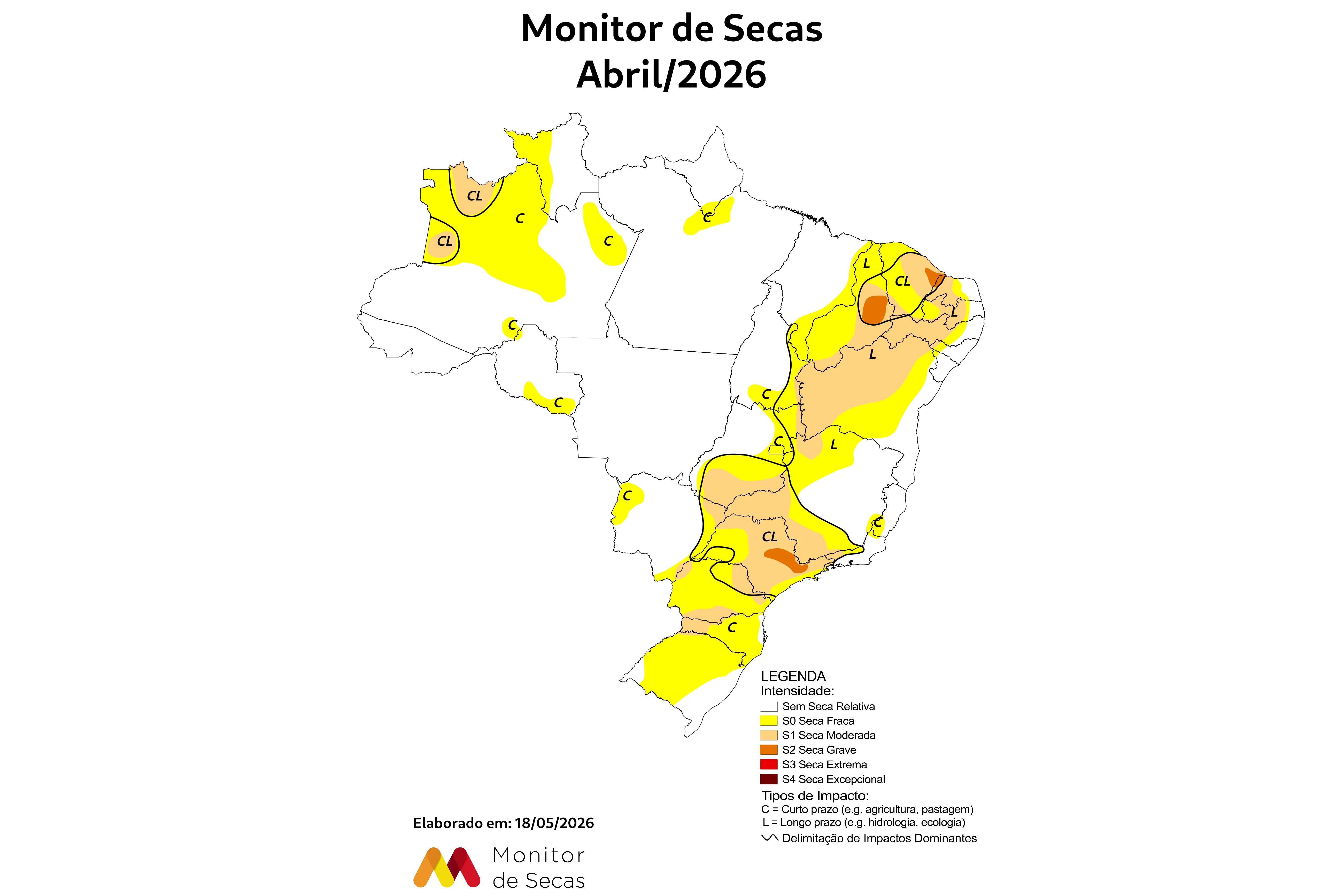 Agência Nacional de Águas divulga novo quadro do Monitor de Secas no Paraná