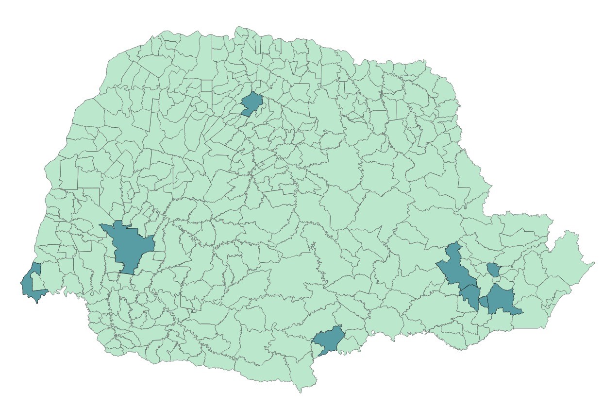 Figura 1. Municípios participantes da iniciativa AdaptaCidades. SEDEST, 2026.