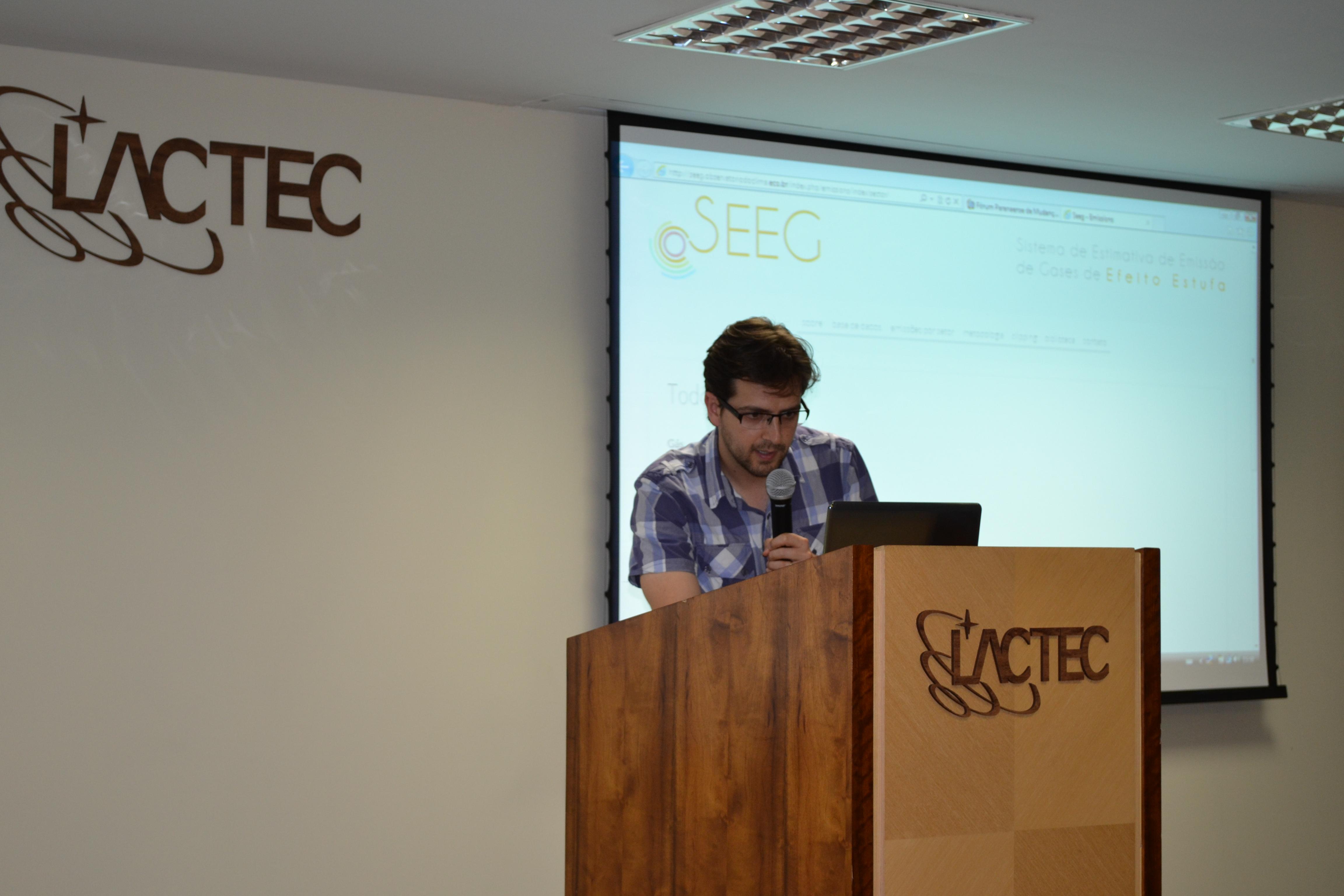 Fórum Paranaense de Mudanças Climáticas Globais. Guilherme Karam da Fundação O Boticário e membro do Observatório do ClimaFoto: Divulgação SEMA