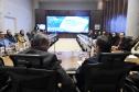 Foto de autoridades durante lançamento do PEM PEN - Planejamento Espacial Marinho, Solenidade de lançamento do ptojeto piloto da região marinha do sul do Brasil. Curitiba Pr - Palácio Iguaçú - GGI com a presença do Secretário de estado do desenvolvimento 