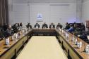 Foto de autoridades durante lançamento do PEM PEN - Planejamento Espacial Marinho, Solenidade de lançamento do ptojeto piloto da região marinha do sul do Brasil. Curitiba Pr - Palácio Iguaçú - GGI com a presença do Secretário de estado do desenvolvimento 