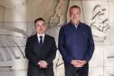 Everton Souza, secretário do Desenvolvimento Sustentável, e Paulo de Tarso: diretor-presidente do Simepar: trabalho em conjunto pelo meio ambiente do Paraná