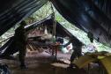 Instituto Água e Terra (IAT) e Batalhão de Polícia Ambiental - Força Verde desmobilizaram um acampamento de caçadores que funcionava dentro do Parque Estadual Pico do Marumbi.