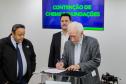 Curitiba, 02-09-24 - Governador Carlos Massa Ratinho Junior assina a contratação de estudos para a contenção de cheias e inundações para a região de União da Vitória.