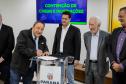Curitiba, 02-09-24 - Governador Carlos Massa Ratinho Junior assina a contratação de estudos para a contenção de cheias e inundações para a região de União da Vitória.