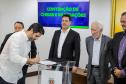 Curitiba, 02-09-24 - Governador Carlos Massa Ratinho Junior assina a contratação de estudos para a contenção de cheias e inundações para a região de União da Vitória.