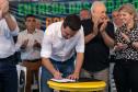 Francisco Beltrão, 13 de dezembro de 2024 - O governador Carlos Massa Ratinho Jr., inaugura obra de condenção de cheias e anuncia melhorias.