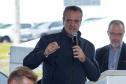 Francisco Beltrão, 13 de dezembro de 2024 - O governador Carlos Massa Ratinho Jr., inaugura obra de condenção de cheias e anuncia melhorias.