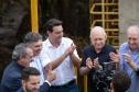 Francisco Beltrão, 13 de dezembro de 2024 - O governador Carlos Massa Ratinho Jr., inaugura obra de condenção de cheias e anuncia melhorias.