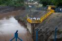 Francisco Beltrão, 13 de dezembro de 2024 - O governador Carlos Massa Ratinho Jr., inaugura obra de condenção de cheias e anuncia melhorias.