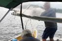 Operação do Instituto Água e Terra (IAT) contra a pesca predatória nas baías de Antonina e Paranaguá.