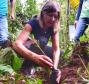 Voluntários participaram da ação de educação ambiental no Parque Estadual do Palmito, em Paranaguá, no Litoral do Paraná