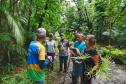 Voluntários participaram da ação de educação ambiental no Parque Estadual do Palmito, em Paranaguá, no Litoral do Paraná