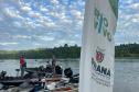 Ação de soltura de 50 mil peixes nativos na represa de Salto Osório, no Rio Iguaçu, no município de Sulina.