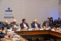 O governador Carlos Massa Ratinho Junior recebeu nesta terça-feira (7), no Palácio Iguaçu, em Curitiba, representantes da Vento Sul Energia para a entrega da Licença de Instalação (LI) do Complexo Eólico Palmas II, localizado no município de Palmas, no Sudoeste do Estado.