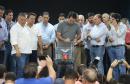 O governador Carlos Massa Ratinho Junior afirmou nesta sexta-feira (12), em encontro com prefeitos de cidades da região Norte, realizado na ExpoLondrina, que o programa de transferência da sede administrativa para cidades do interior fortalece a presença do governo junto à população e agiliza o encaminhamento das demandas regionais.  -  Londrina, 12/04/2019  -  Foto: Rodrigo Félix Leal/ANPr