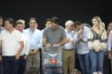 O governador Carlos Massa Ratinho Junior afirmou nesta sexta-feira (12), em encontro com prefeitos de cidades da região Norte, realizado na ExpoLondrina, que o programa de transferência da sede administrativa para cidades do interior fortalece a presença do governo junto à população e agiliza o encaminhamento das demandas regionais.  -  Londrina, 12/04/2019  -  Foto: Rodrigo Félix Leal/ANPr