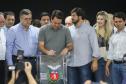 O governador Carlos Massa Ratinho Junior afirmou nesta sexta-feira (12), em encontro com prefeitos de cidades da região Norte, realizado na ExpoLondrina, que o programa de transferência da sede administrativa para cidades do interior fortalece a presença do governo junto à população e agiliza o encaminhamento das demandas regionais.  -  Londrina, 12/04/2019  -  Foto: Rodrigo Félix Leal/ANPr
