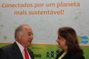 Secretário estadual do Meio Ambiente, Luiz Eduardo Cheida, com a coordenadora pedagógica da Editora Positivo, Solange Guedes, participa do evento de lançamento do projeto Rede + Criança da Fundação Xuxa Meneghel, em parceria com a Editora Positivo, realizado no Castelo do Batel.
