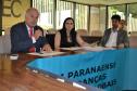 Fórum Paranaense de Mudanças Climáticas Globais. Na foto,secretário Luiz Eduardo Cheida , a secretária executiva do Fórum, Rosana Castella e o coordenador de mudanças climáticas da SEMA, Carlos Renato GarcezFoto: Divulgação SEMA