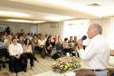 O Secretário de Meio Ambiente e Recursos Hídricos do Paraná, Luiz Eduardo Cheida fez a abertura da Oficina de apresentação e articulação do Projeto "Biodiversidade e Mudanças Climáticas na Mata Atlântica", a oficina está sendo realizada no hotel Camboa em Paranaguá e vai de 26 a 27 de novembro de 2013.// Na foto Secretário Luiz Eduardo Cheida.// Foto Denis Ferreira Netto.
