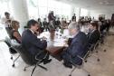 Governador Beto Richa recebe o embaixador da França no Brasil, Denis Pieton, que estava acompanhado da embaixatriz Najwa Bassil Pieton, do cônsul geral da França em São Paulo, Damian Loras, da cônsul honorária em Curitiba, Emilie Dely, do presidente da Agência Francesa de Desenvolvimento (AFD) no Paraná, Laurent Doriez e de empresários franceses.Curitiba, 27.11.2014.Foto: José GomercindoANPr