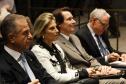 A vice-governadora Cida Borghetti durante abertura do Dia Mundial da Água, na Fiep. ao lado do presidente da Fiep, Edson Campagnolo, do secretário estadual do Meio Ambiente, Ricardo José Soavinski, e do deputado federal Julio Lopes. Curitiba, 23/03/2015. Foto: Pedro Ribas/ANPr