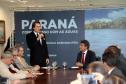 Governador Beto Richa assina decretos para melhoria da qualidade de águas em 750 mil hectares de mananciais e revitalização do Rio Iguaçu. Na foto, o secretário do Meio Ambiente e Recursos Hídricos, Ricardo José Soavinski.Curitiba, 02062015.Foto: Orlando Kissner/ANPr