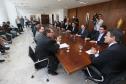 Governador Beto Richa, acompanhado de secretários e deputados, assina convênio de liberação de recursos do parque ambiental de Pato Branco.Curitba, 16/09/2015