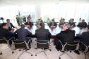 Governador Beto Richa, acompanhado de secretários e deputados, assina convênio de liberação de recursos do parque ambiental de Pato Branco.Curitba, 16/09/2015