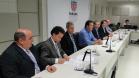 Assinatura de termo de cooperação técnica  entre representantes da Secretaria de Estado do Planejamento, Secretaria de Estado de Meio Ambiente e Recursos Hídircos, Instituto Ambiental do Paraná (IAP), Instituto das Águas e Celepar formaliza o comprometimento das instituições para implantar um sistema de informações integrado que vai desburocratizar, padronizar e agilizar a emissão de licenciamentos ambientais e outorgas no Estado.Curitiba, 07/10/2015.Foto: Divulgação Sec Planejamento