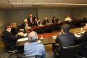 A governadora em exercício Cida Borghetti apresentou, nesta quarta-feira (21), no Banco do Brasil, em Brasília,  o projeto de revitalização da bacia do Rio Iguaçu. Cida reuniu-se com o vice-presidente de Agronegócios, Micro e Pequenas Empresas, do Banco do Brasil, Osmar Dias.Brasília, 21/10/2015.Foto: Divulgação