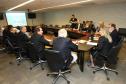 A governadora em exercício Cida Borghetti apresentou, nesta quarta-feira (21), no Banco do Brasil, em Brasília,  o projeto de revitalização da bacia do Rio Iguaçu. Cida reuniu-se com o vice-presidente de Agronegócios, Micro e Pequenas Empresas, do Banco do Brasil, Osmar Dias.Brasília, 21/10/2015.Foto: Divulgação