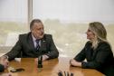 Governadora em exercício, Cida Borghetti, durante reunião com o  ministro chefe da Secretaria de Governo da Presidência da República, Ricardo Berzoíne.Brasília, 21/10/2015.Foto: Divulgação