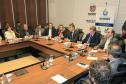 Governador Beto Richa, durante reunião nesta segunda-feira, 26 de outubro, no Palácio Iguaçu, para avaliação dos trabalhadores no Projeto de Revitalização do Rio Iguaçu. Participaram da reunião, a vice-governadora, Cida Borghetti, os secretários do Meio Ambiênte e Recursos Hídricos, Ricardo Soavinski; da Casa Civil, Eduardo Sciarra; o secretário chefe de Gabinete, Deonilson Roldo e o presidente da Sanepar, Mounir Chaowiche e demais autoridades. Curitiba, 26/10/15.Foto: Arnaldo Alves / ANPr.