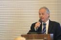 Governador Beto Richa, durante reunião nesta segunda-feira, 26 de outubro, no Palácio Iguaçu, para avaliação dos trabalhadores no Projeto de Revitalização do Rio Iguaçu