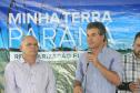 Governador Beto Richa entrega títulos de terra de 181 propriedades de pequenos produtores de Paranaguá, no litoral paranaense. Participaram da solenidade o presidente do Instituto de Terras, Cartografia e Geociências - ITCG, Amilcar  Cabral, os prefeitos Edison Karsten, de Paranaguá, e Evani Justus, de Guaratuba e os deputados Alexandre Curi, Artagão Junior, e Nelson Justus, entre outras autoridades.Paranaguá, 19-02-16.Foto: Arnaldo Alves / ANPr.
