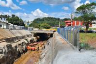 Com túnel finalizado, obras em canal de contenção de cheias de Francisco Beltrão chegam a 50%