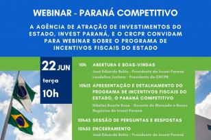 Webinar detalha programa de incentivos fiscais no Estado do Paraná