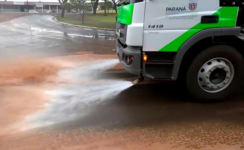 Higienização de ruas com Caminhão Pipa - Cianorte/PR