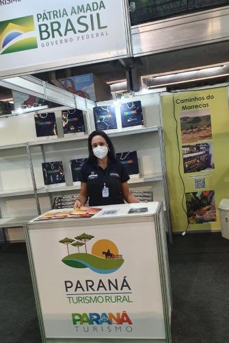 O Estado do Paraná foi representado na 28ª Agrinordeste, tradicional feira realizada em Recife (PE), que termina nesta sexta-feira (08). O evento é uma oportunidade para a atração de mais turistas ao Estado, especialmente no turismo rural e no enoturismo, principais destaques paranaenses na feira. - Curitiba, 07/10/2021 - Foto: Paraná Turismo