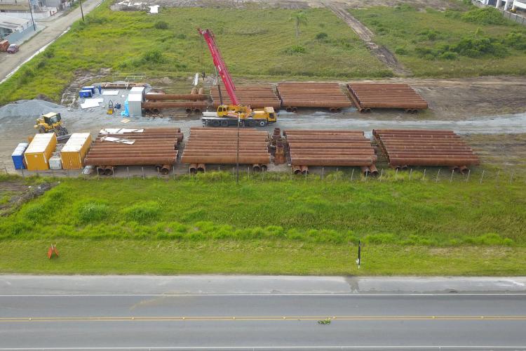 Trecho da praia de Matinhos será bloqueado para início da colocação dos tubos da dragagem