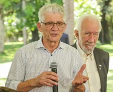  O governador do Paraná, Carlos Massa Ratinho Junior, inaugura o jardim de colmeias de abelhas nativas e a horta orgânica no Palácio Iguaçu.